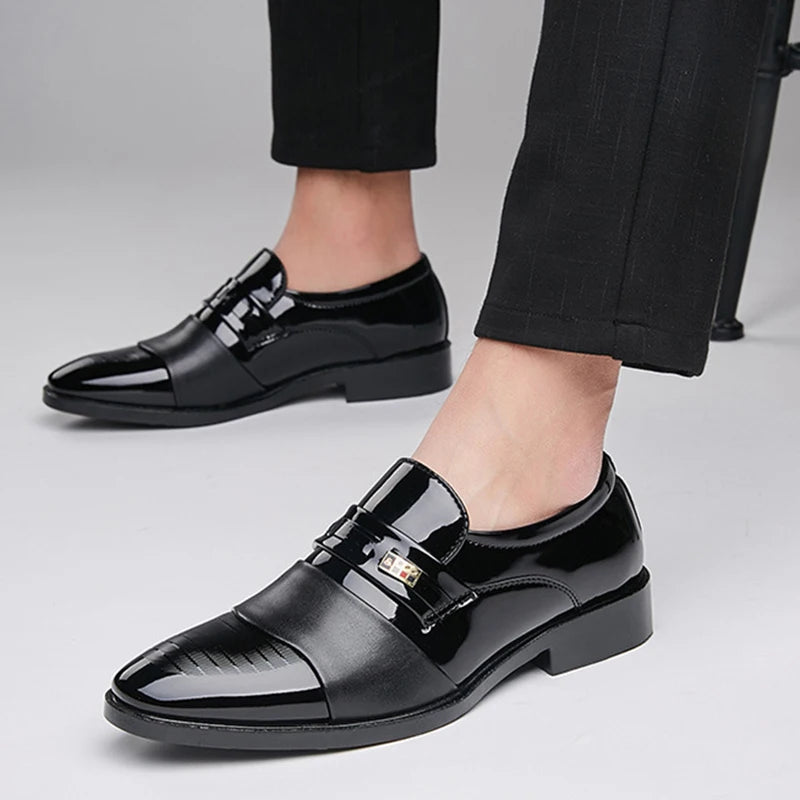 Formal Oxfords Slip On Dress Shoes Business Casual Office Work Wedding Party - TaMNz