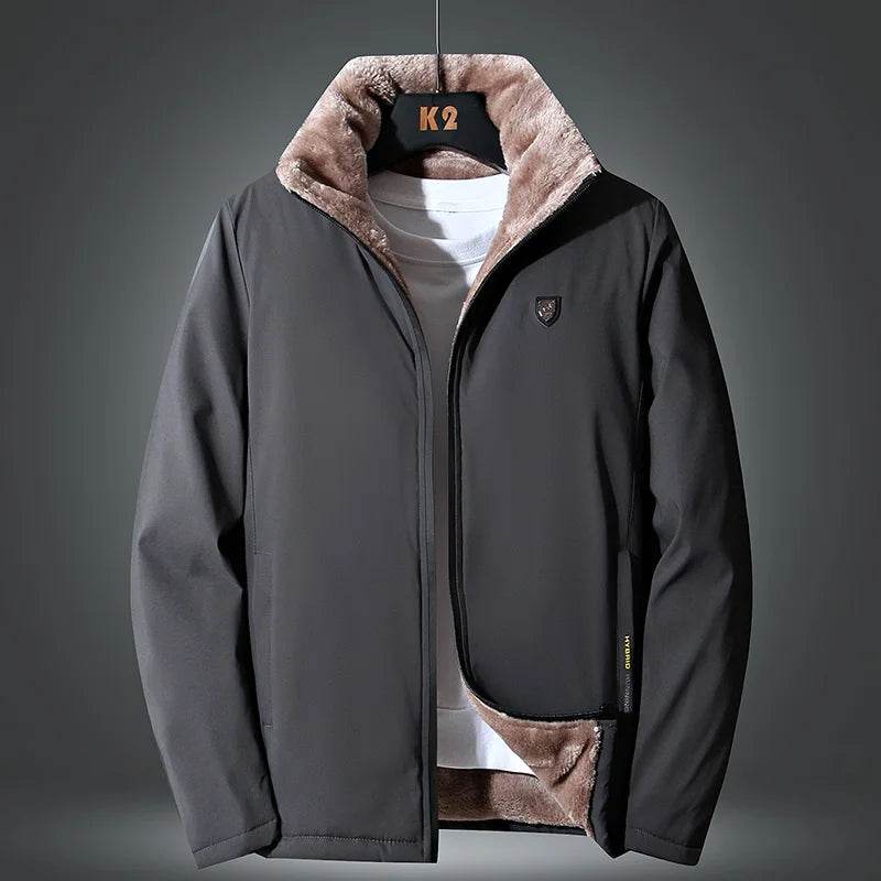 Men 2024 Winter Windproof Warm Thick Fleece Jacket Men Fashion Casual Coat Men Autumn Brand Outwear Outdoor Classic Jacket Men - Tamnz