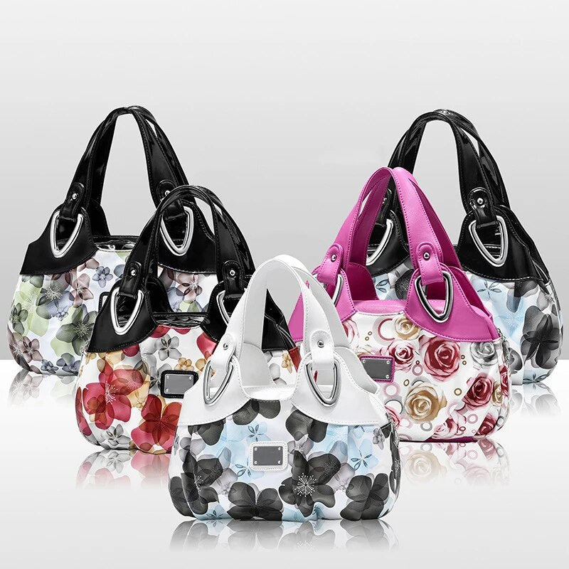 Fashion Women Shoulder Bags Printed Flowers Ladies Messenger Bag Designer Luxury Brand High Quality Leather Ladies Handbag - TaMNz