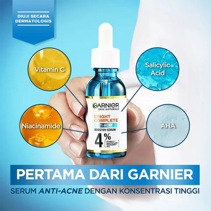 Garnier Whitening Essence Removes Acne Marks Comedones Blackheads Facial Repair Serum Shrinks Pores Moisturizes Essence