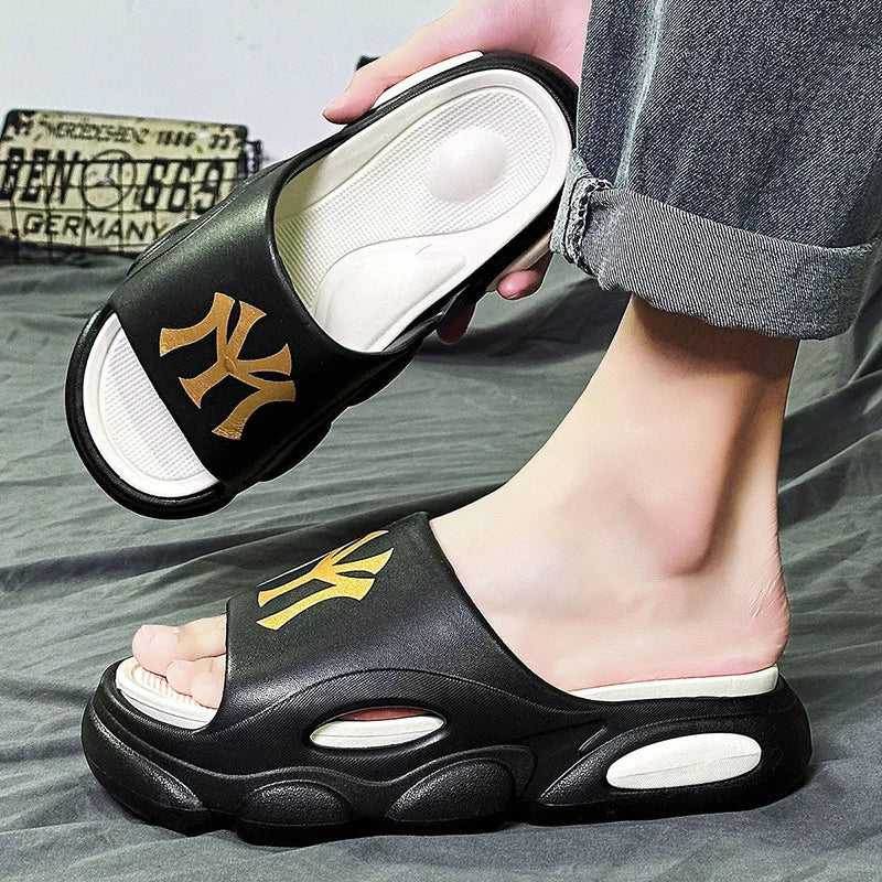 Warrior Slippers For Men Beach Sandals Non-slip Comfortable Summer Cloud Slippers Thick Sole Y2K Shoes Pillow Slides 2023 - Tamnz