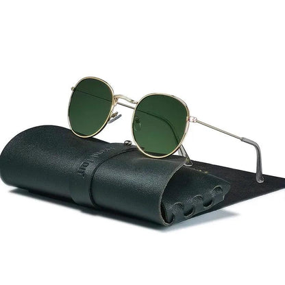 Round Sunglasses Men Small Vintage Glasses for Men/Women Luxury Eyewear Men Metal Party - TaMNz