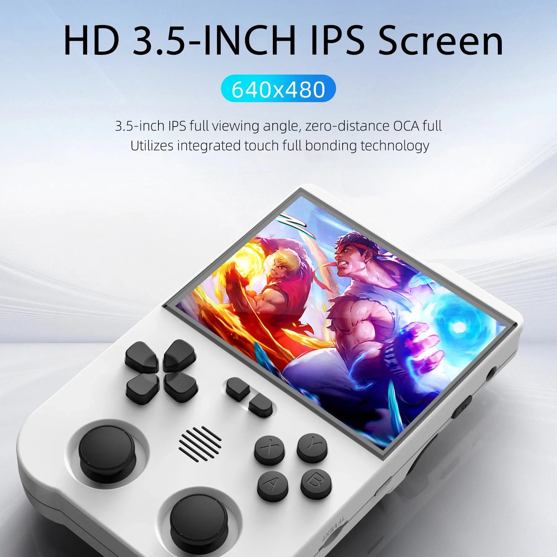 Ampown XU10 Handheld Game Console 3.5" IPS Screen 3000mAh Battery Linux System Built-in Retro Games Portable Video Game Console - TaMNz