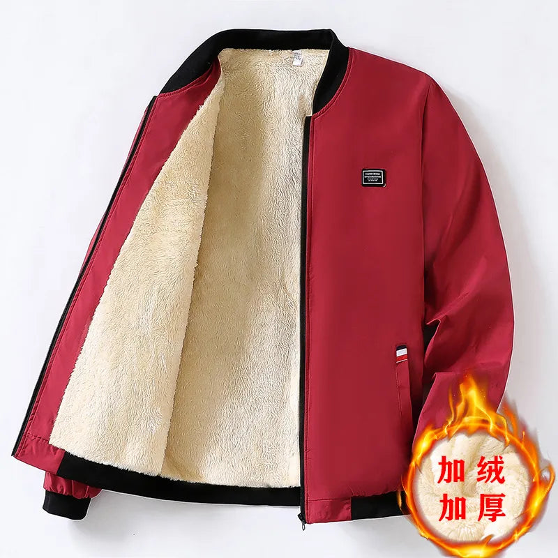 DYB&ZACQ Men's Autumn/winter Thickened Coat Versatile Fashion Baseball Jacket Casual Men's Jacket 2023 New - TaMNz