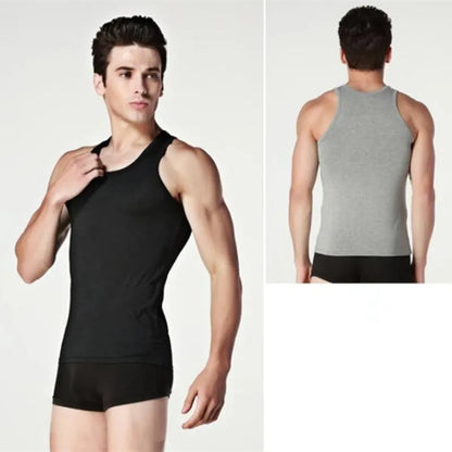 Hot Sale 3pcs / 100% Cotton Mens Sleeveless Tank Top Solid Muscle Vest Undershirts O-neck Gymclothing Tees Whorl Tops - TaMNz