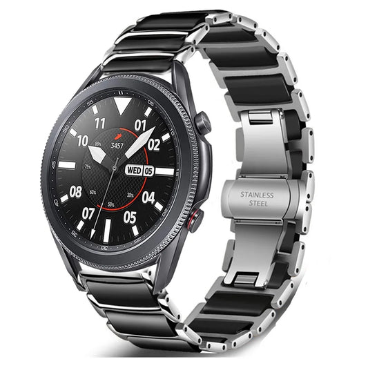 22mm 20mm Ceramic Strap For Samsung Galaxy Watch 46mm/Active 2/Huawei Watch GT2 Metal Stainless Steel Strap for Amazfit GTR 47mm