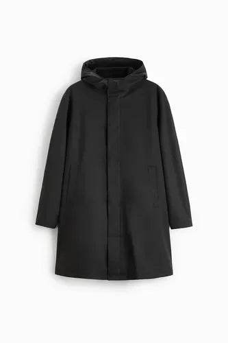 Imitation leather waterproof parka trench - Tamnz