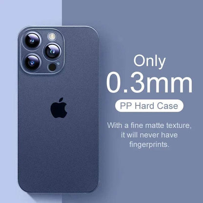 0.3mm Ultra Thin Clear Matte PP Hard Ultra Slim Case For Iphone 16 15 14 13 12 11 Pro Max 15 14 16 Plus Shell Silm Back Case - Tamnz