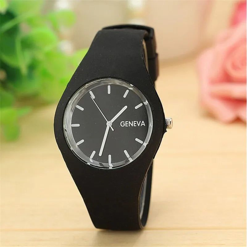 Reloj New Fashion Classic Silicone Women Watch simple style wrist watch Silicone Rubber casual dress Girl reloj mujer clock