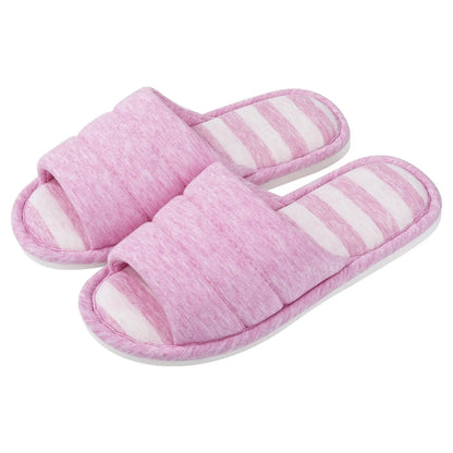 Comwarm Four Seasons Flats Slippers Open Toe House Slippers For Women Men Soft Cotton Indoor Shoes Memory Foam bedroom Slippers - Tamnz