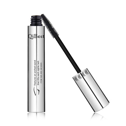 Qibest Silver Tube Waterproof Mascara Make Long & Curl Eyelashes Not Dizzy Easy To Remove Black Mascara Everlong Lasting - Tamnz