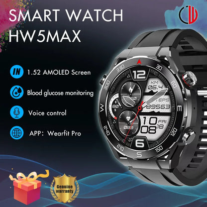 HD Large Screen Blood Glucose Bluetooth Call Waterproof Men Women Smartwatch Heart Rate - TaMNz