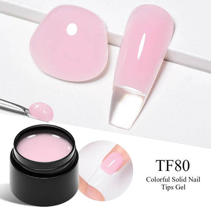 MEET ACROSS 7ml Clear Non Stick Hand Solid Extension Nail Gel Polish Carving Flower Nail Art Building UV Gel Acrylic Varnish - Tamnz