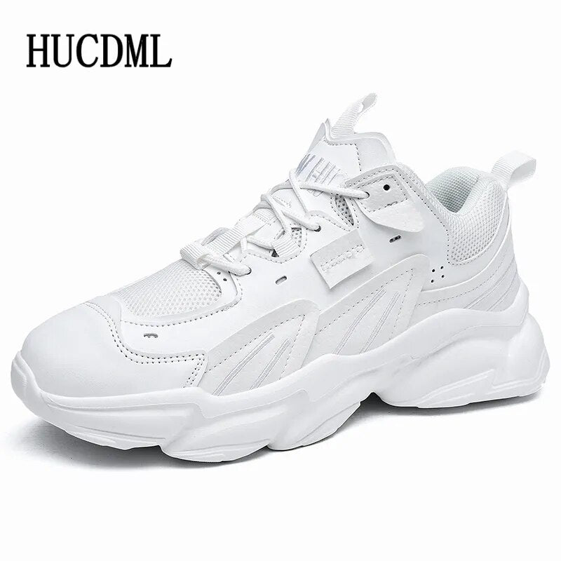 Men Casual Shoes Chunky Sneakers Height Increasing Shoes Thick Sole Male Footwear - TaMNz