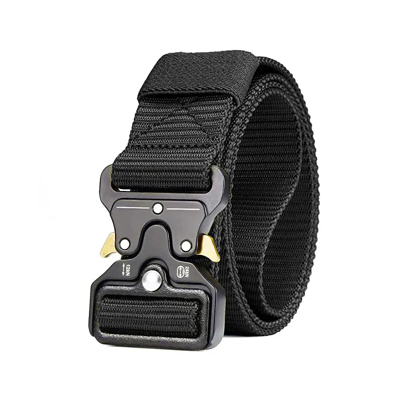 Genuine tactical belt quick release outdoor military belt soft real nylon sports accessories men and women black belt - TaMNz