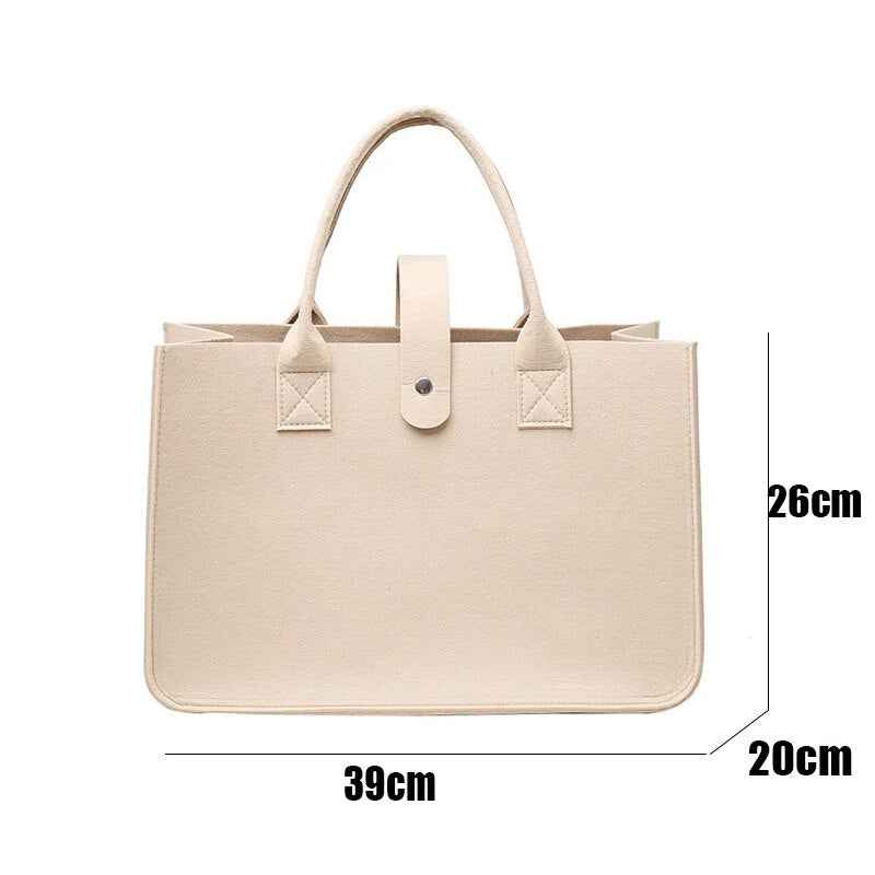 Handbag Large Capacity Open Fashion Felt Shopping Designer Tote Woven Bag - TaMNz