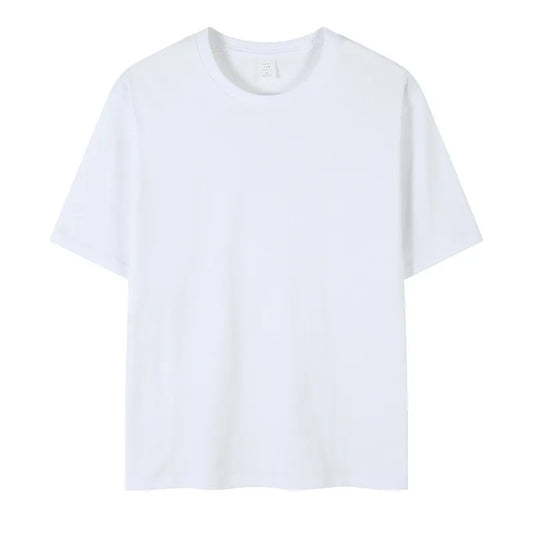 Premium Pure Cotton Unisex T-shirt with Summer Round Neck and Short Sleeves - TaMNz