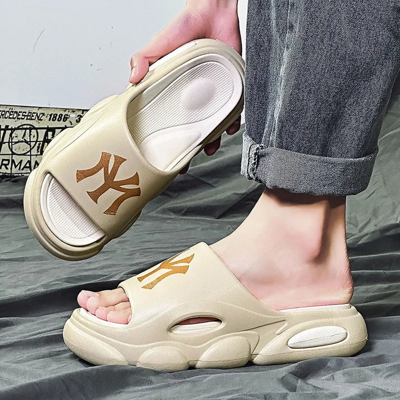 Warrior Slippers For Men Beach Sandals Non-slip Comfortable Summer Cloud Slippers Thick Sole Y2K Shoes Pillow Slides 2023 - Tamnz