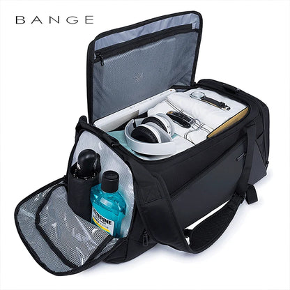 Bange Gym bag for Men Suitcase Multifunction Large Capacity Waterproof Anti-stain Men Duffle Bag Travel Hand Luggage Bags - TaMNz