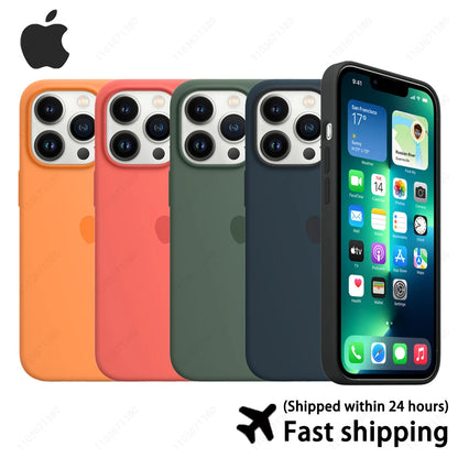 Original APPLE Silicone Case For iPhone 13 Pro Max With Magsafe Wireless Charging Official Liquid Silicone Drop Protect Cover