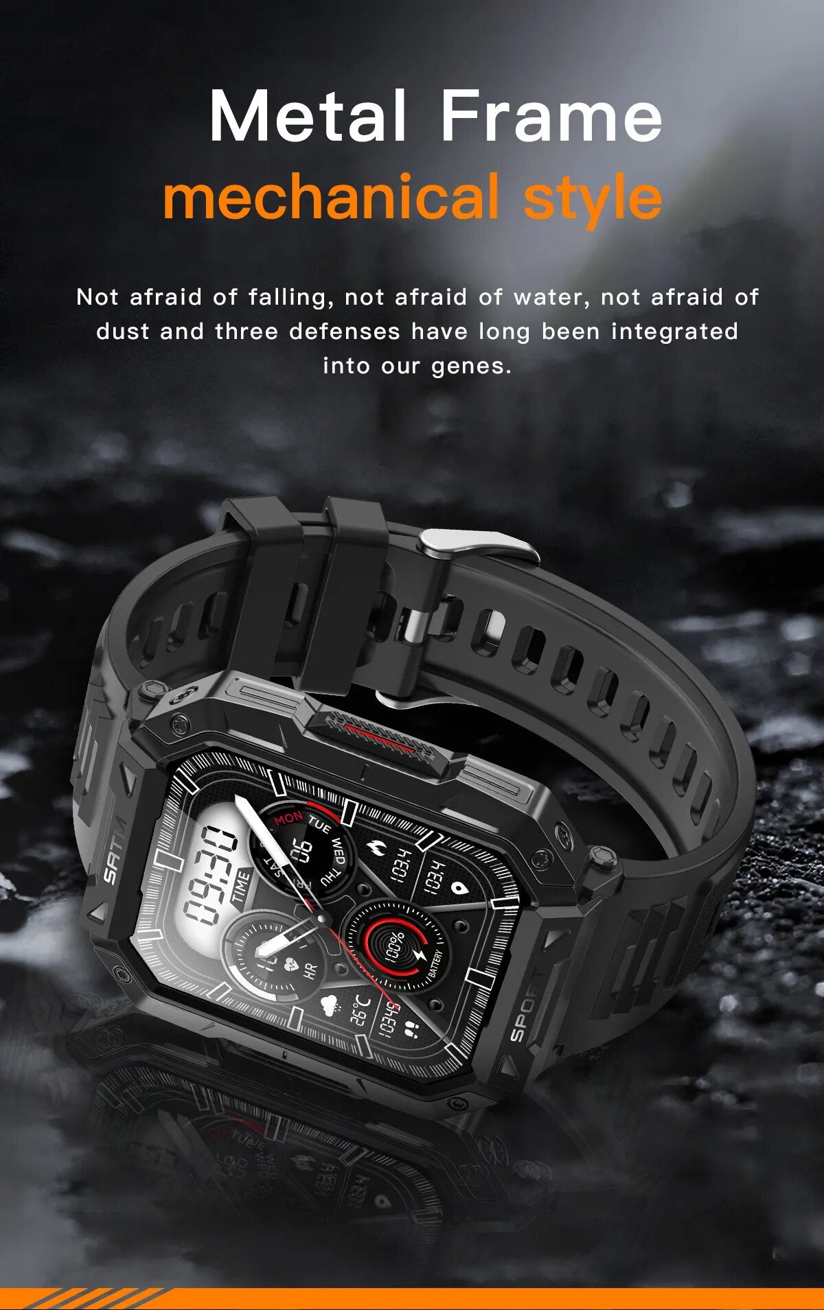 Smartwatch 5ATM waterproof Blood Sugar for men women smartwatch Outdoor Sports Bluetooth call AI Voice - TaMNz