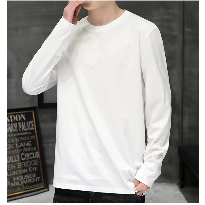 Sportswear Cotton Long-sleeved T-shirt Casual Loose Bottoming - TaMNz