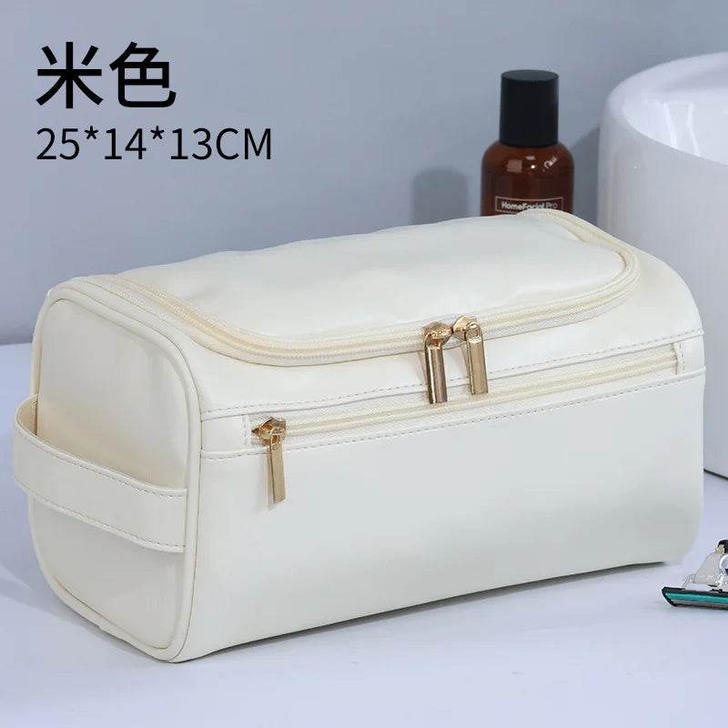 Men Vintage Luxury Toiletry Bag Travel Necessary Business Cosmetic Makeup Cases Male Hanging Storage Organizer Wash Bags - Tamnz