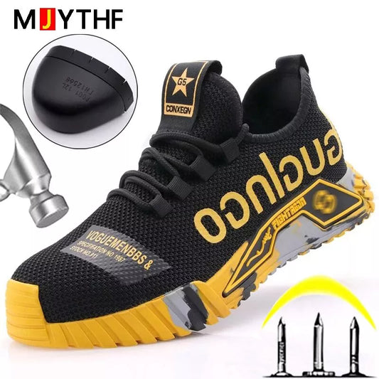 Men Puncture-Proof Safety Security Protective Shoes - TaMNz
