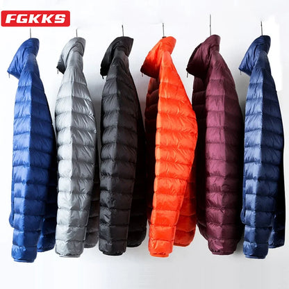 Brand Casual Down Jacket For Men Warm Standing Collar Jacket High Quality Cold Proof Fashion Down Jacket Male