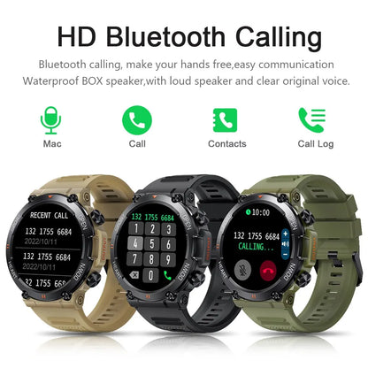 HD Bluetooth Call Smart Watch Men Sports Fitness Tracker Heart Monitor 400mAh Smartwatch - Tamnz