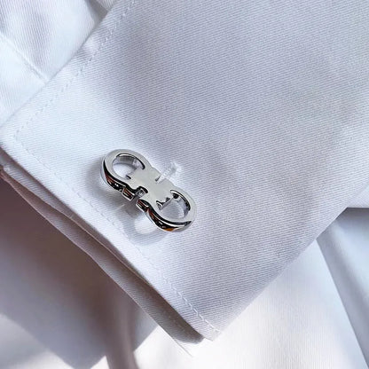 LAN Fr Luxury Cufflinks with Stamp Classic French Shirt Cuff-link For Men Top Party Gift - TaMNz