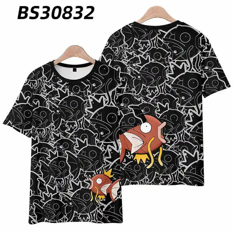 2024 Pokémon Womens T-Shirts Tops Pokemon 3d Print T Shirt Trendy Summer Casual Short Sleeve Pikachu Cute daily Clothing Tee New