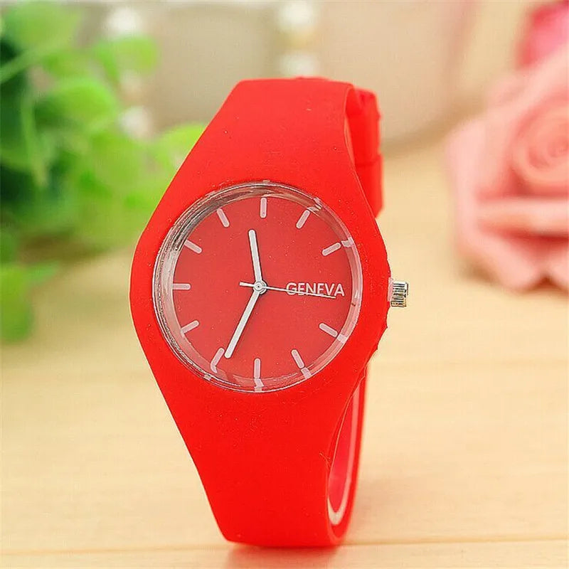 Reloj New Fashion Classic Silicone Women Watch simple style wrist watch Silicone Rubber casual dress Girl reloj mujer clock