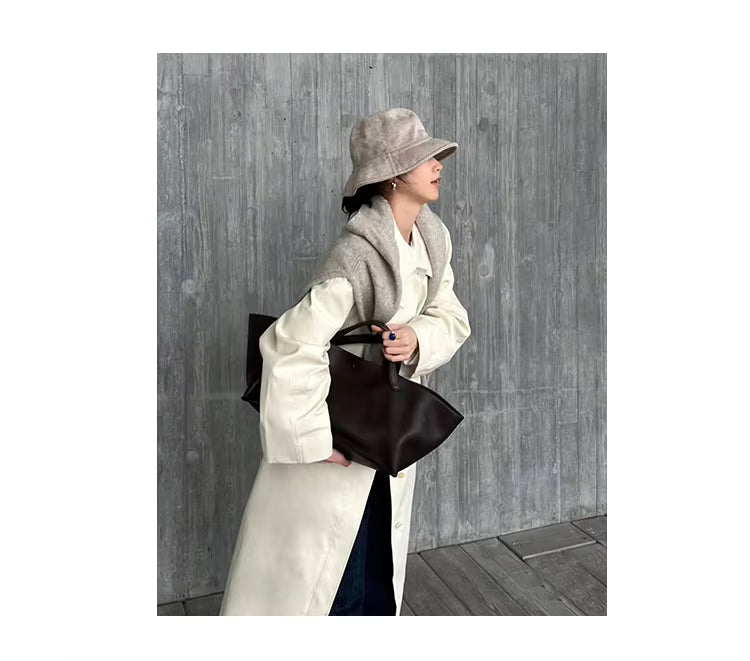 Euro Luxury Leather Tote Bag Large Capacity