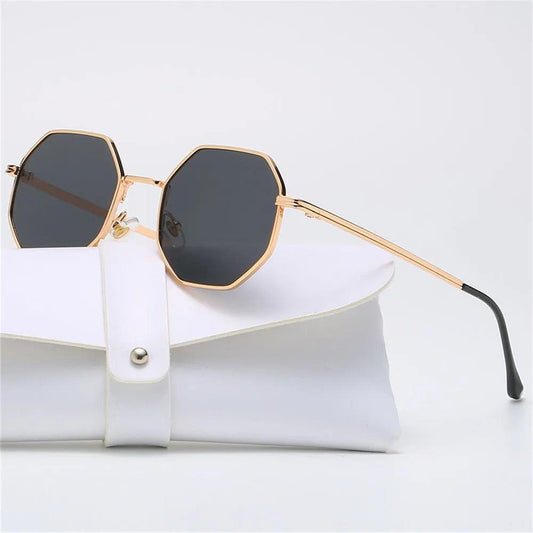Summer UV Protection Sunglasses Fashion Polygon Sun Glasses for Women Men Trendy Classic Metal Frame - TaMNz