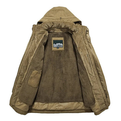 parkas Outdoor Windbreaker Winter Jacket Men Thick Warm Mens Parkas Quality Cashmere Liner Detachable 2 in 1 Multi-pocket Coats - TaMNz