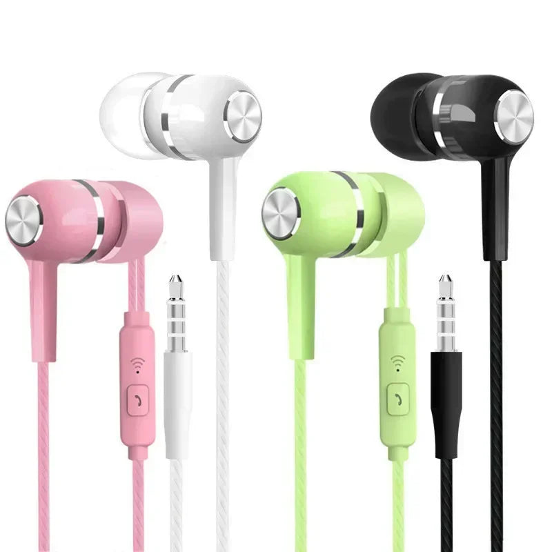 Wired Headphones 3.5mm Sport Earbuds with Bass Phone Earphones Stereo Headset with Mic volume control Music Earphones - TaMNz