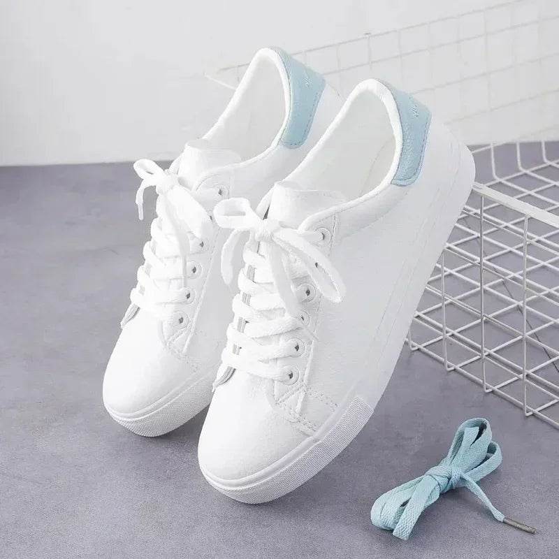 Fashion Shoes Women's Vulcanize 2024 New in Casual Classic Solid Color PU Leather Shoes Woman Casual White Shoes Sneakers - Tamnz