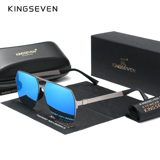 Polarized Sunglasses Ultra Thin Temples Pilot Sun Glasses For Men UV400 Retro Eyewear
