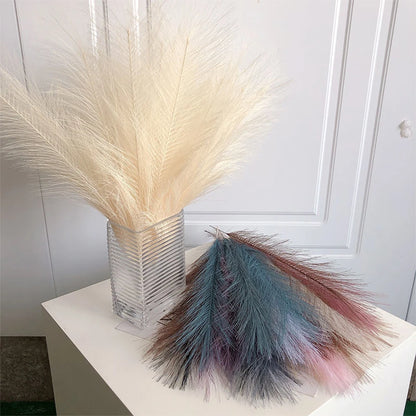 5/10/20PCS Fluffy Pampas Grass Boho Decor Artificial Flower Fake Plant Reed Simulated Party Wedding Home Decoration 42CM