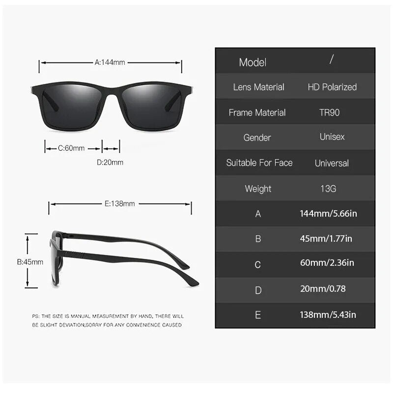 UV Resistant High Definition Resin For Sunglasses Easy To Carry Sunglasses Polarized Light Trendy Men And Women - TaMNz