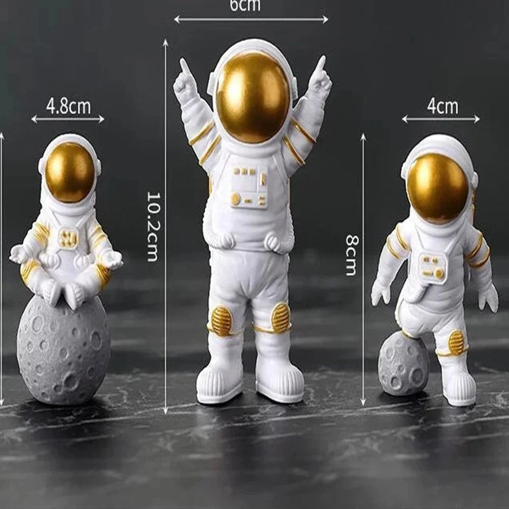 4 pcs Astronaut Figure Statue Figurine Spaceman Sculpture Educational Toy Desktop Home Decoration Astronaut Model For Kids Gift - Tamnz