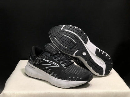 BROOKS Glycerin 20 Running Shoes Black White Alloy Men Women Long-Distance Road Sport Training Casual Sneakers