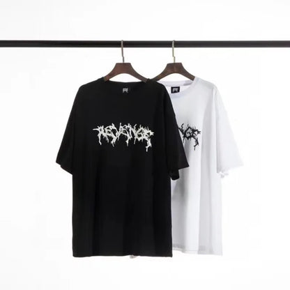 Revenge Ski Mask The Slump God Horned devil howls short-sleeved men's and women's T-shirts harajuku  pokemon  y2k  t shirt