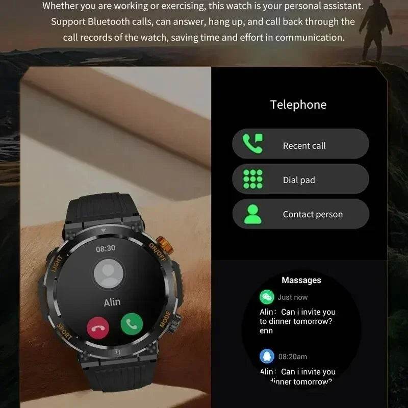 Xiaomi 2024 New Men's Smart Watch HD Touch Screen Sports Waterproof Smartwatch Health Monitoring Bluetooth Call Smart Watches - Tamnz