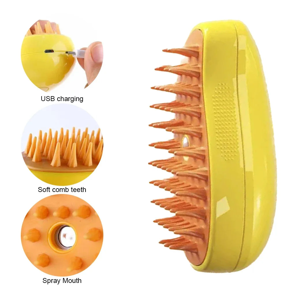 3 in 1 Pet Brush Cat Steam Brush Comb Dog Brush Electric Spray Cat Hair Brushes Massage Pet Grooming Hair Removal Combs