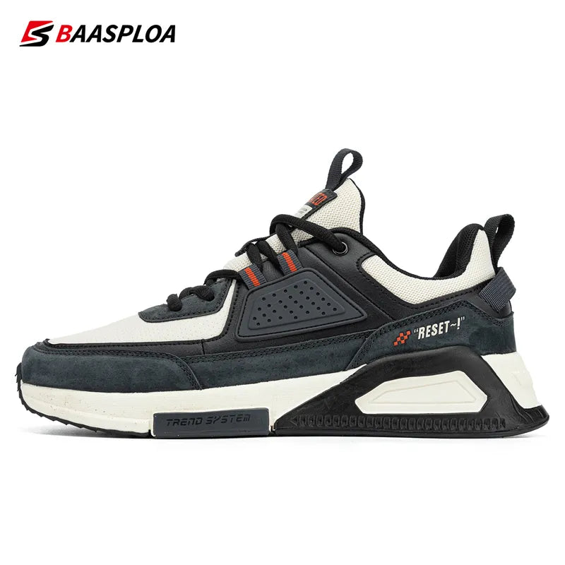 Leather Sneaker Waterproof Walking Shoes Fashion Casual Shoes Non-Slip Wear-Resistant - TaMNz