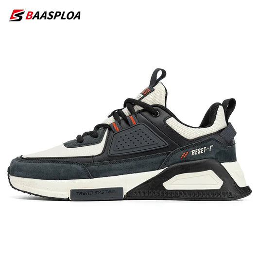 Leather Sneaker Waterproof Walking Shoes  Fashion Casual Shoes Non-Slip Wear-Resistant