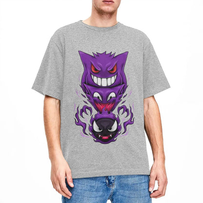 Pokemon Gengar T Shirt Trendy Cool T Shirts Short-Sleeve Street Style Tops Beach Cotton O Neck Plus Size 5XL Top Tees