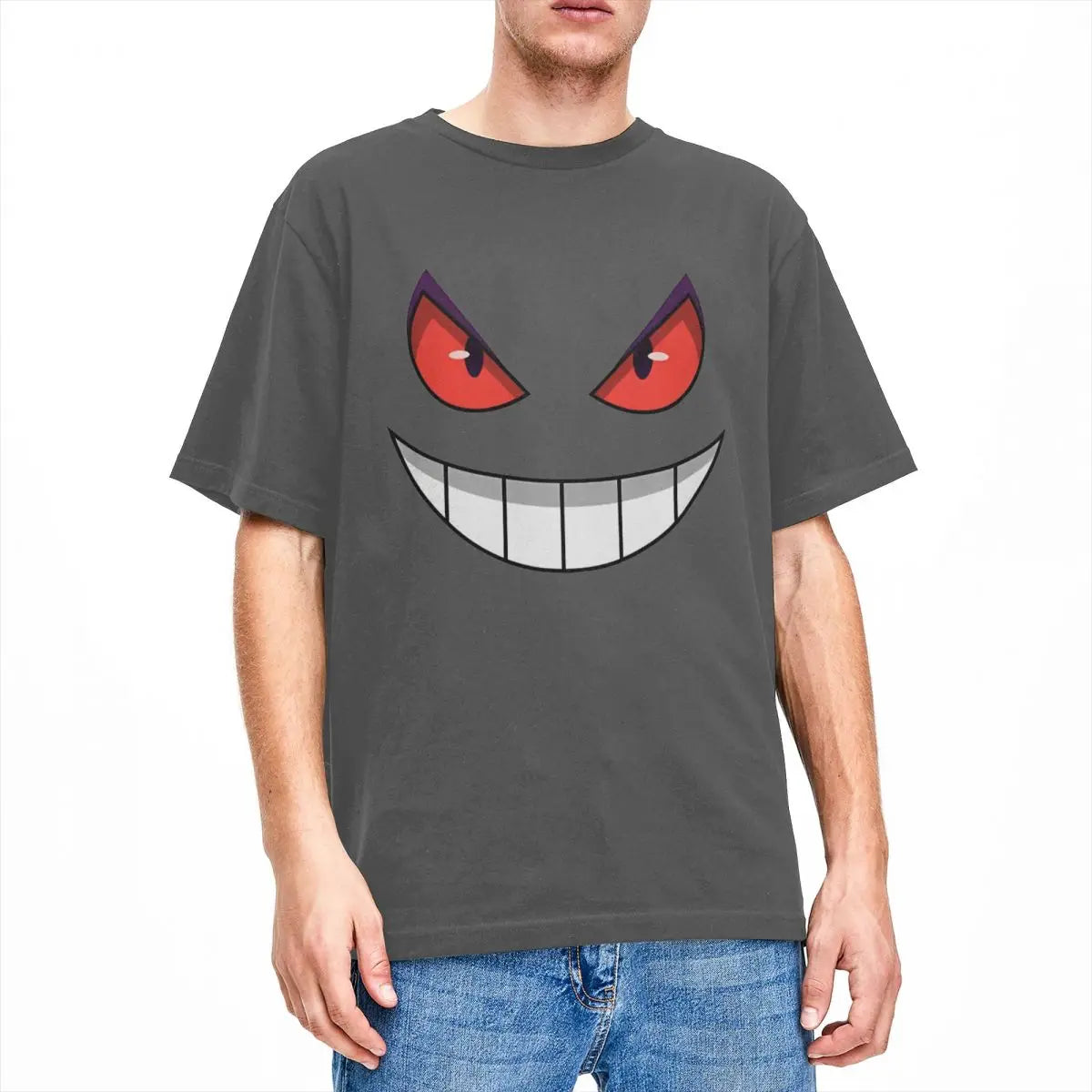 Men's Pokemon Gengar T-Shirts Cotton Clothing Beach Streetwear Short Sleeve T-Shirt O-Neck Harajuku Casual Tee Shirt